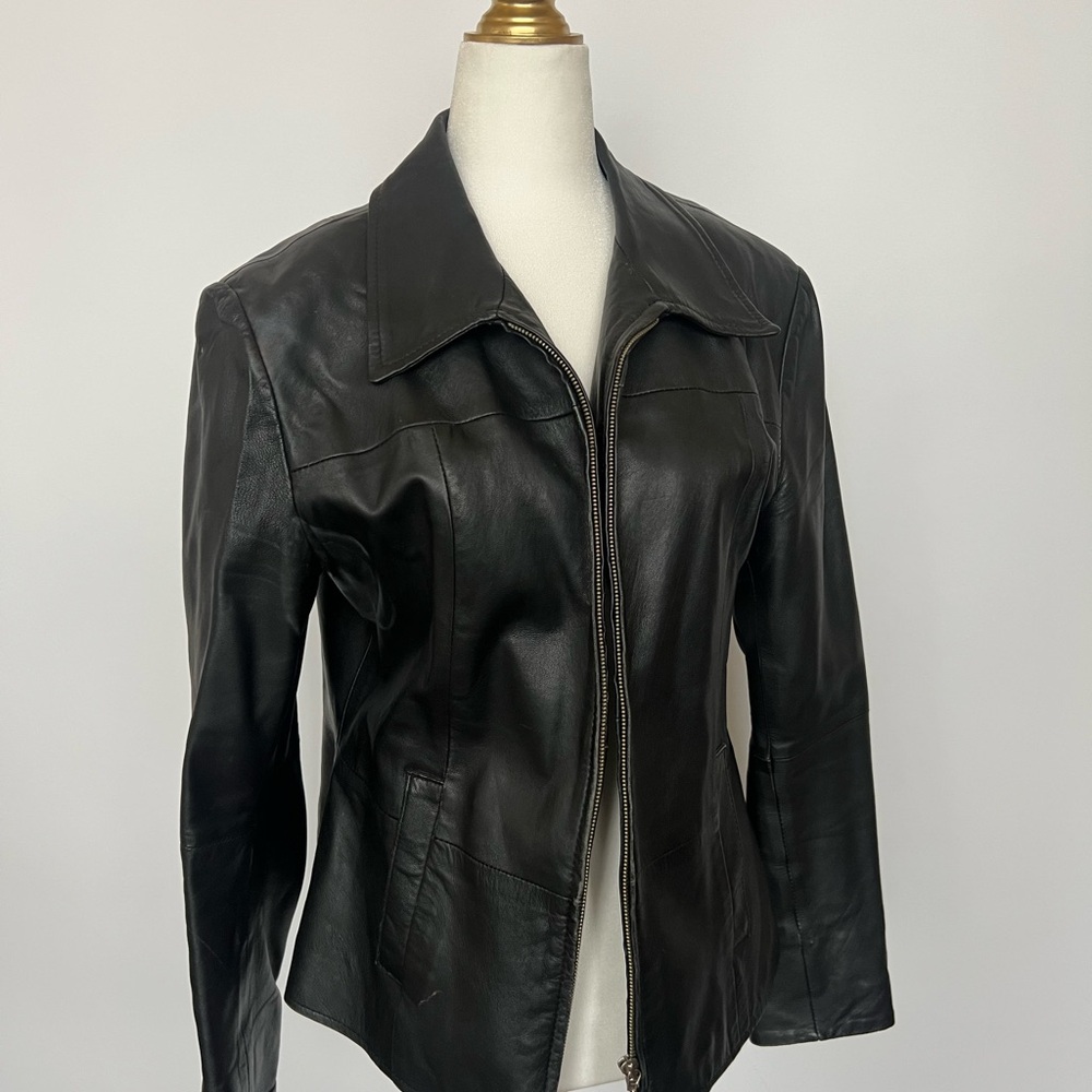 Boutique of Leathers Women's Black Leather Jacket Made in Canada